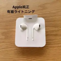 ホワイト 有線イヤホン ライトニングタイプ