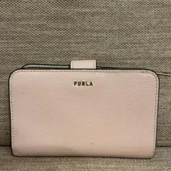 FURLA・フルラ・2つ折り財布・カメリア・ピンクベージュ・コンパクト