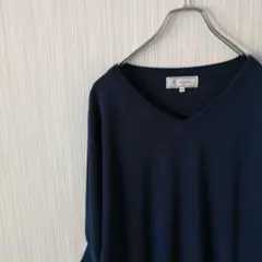 ロペピクニック　ニット　セーター　Vネック　ドルマン　ネイビー