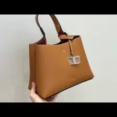 大人気！ブラウンレザー ハンドバッグショルダーバッグ