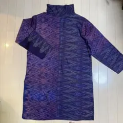 ラオス製？　ロングプルオーバー　青紫