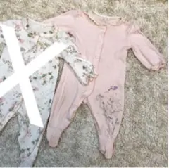 next 足つきロンパース ピンクボーダー1着  3-6month
