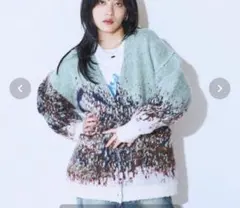 ジーナシス　landscape ブラッシュVニットカーディガン　カーディガン