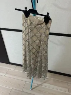 【23AW】SNIDEL スナイデル バリエチュールフレアスカート YEL 0