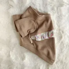 犬服 MLサイズ フリル付きTシャツ 犬服ハンドメイド ペット服