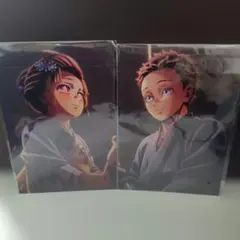 鬼滅の刃映画入場特典！伯治と小雪2枚セット。イラストボード - メルカリ