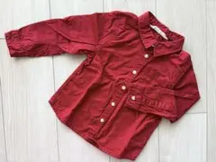 【H&M】ワインレッド 赤 長袖シャツ 92cm クリスマス