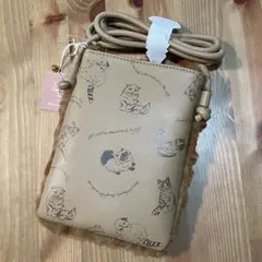 アフタヌーンティー cat's naptime スマホショルダーバッグ ベージュ
