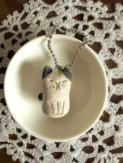 ハチワレ猫のキーホルダー♡