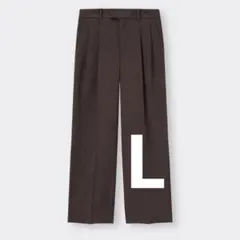 GU ローウエストバギーパンツ L ダークブラウン