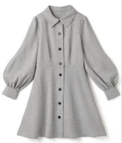 【新品　未使用】ギンガムチェック柄シャツワンピース　GRL Sサイズ