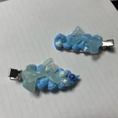 ヘアピン水色可愛い