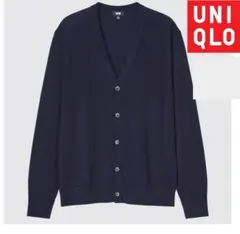 ★人気 UNIQLO エクストラファインメリノＶネックカーディガン M ユニクロ