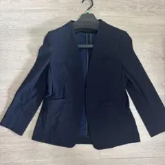 상태좋음 ホワイトジョーラ ノーカラージャケット 네이비 M