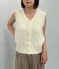 Vネック ニットベスト