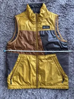 ［値下げ］マナスタッシュ　リバーシブルベスト　PERTEXパッチワークベスト