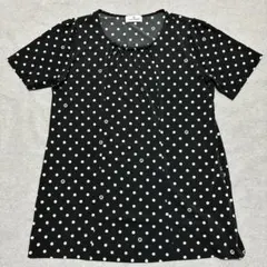 courreges(L)半袖ブラウス/トップス/ドット柄/カットソー/水玉のサムネイル
