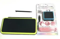 Nintendo New 2DS LL ブラック/ライム 本体 充電器