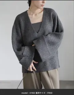 select MOCA ワイドスリーブVネックニット