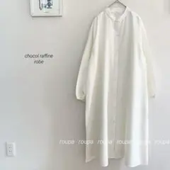 chocol raffine robe バンドカラーシャツワンピース6a31