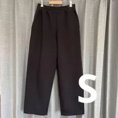 ユニクロC スウェットワイドパンツ ブラック S