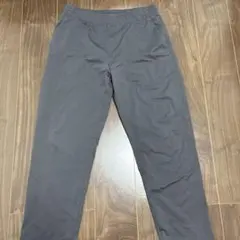 グレー ワイドパンツ ストレッチ素材