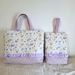 【即日発送】入園入学2点セット　レッスンバッグと上履き入れ