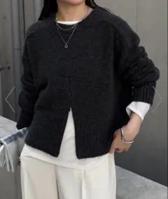 【美品】コラージュ ガリャルダガランテ ヤクライクショートニット ダークグレー