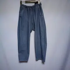 ダークブルーストレートデニム ゴムウエスト