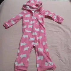 カーターズ フリース ロンパース 24m 90cm ピンク シロクマ