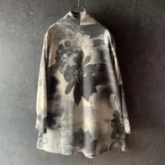 珍品 一点物 花柄 アート 奇天烈 カットソー プルオーバー 入手困難 古着のサムネイル