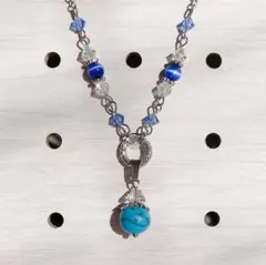 『12月の誕生石』ターコイズのサージカルステンレス ネックレス・ペンダント