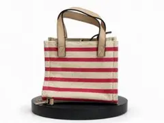 美品 kate spade 2WAY ミニトート オフホワイト ピンクのサムネイル