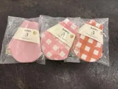 【新品】コニー スタイ 3枚セット ピンク・オレンジギンガム ベビーピンク