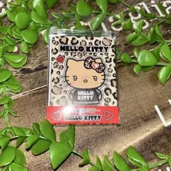 日焼けキティ折り畳みミラー　ヒョウ柄　レオパード　キティちゃん鏡