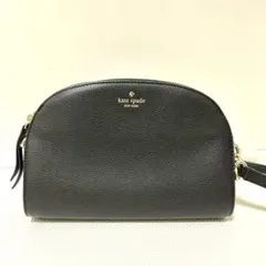 美品　kate spade 黒 レザー ショルダーバッグ