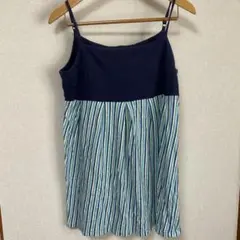 ノースリーブストライプトップス M