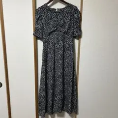 半袖ロングワンピース　ブラック