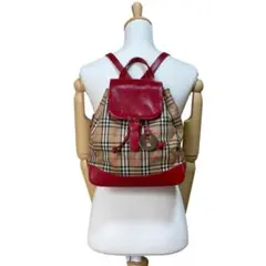 美品 BURBERRY バックパック キャンバス ノバチェック シャドーホース