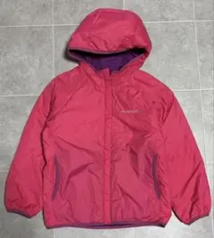 mont-bell フードリバーシブルダウンジャケット パープル×ピンク120