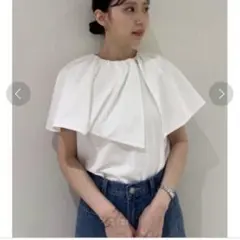 Mila Owen アシメカラー布帛ドッキングカットトップス
