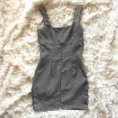 H＆M 千鳥柄 ミニ丈ワンピース