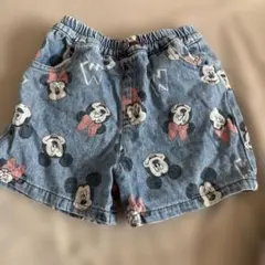 ミッキー ミニー デニム風パンツ