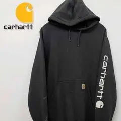 メキシコ製 カーハート ビッグロゴ パーカー グレー USサイズ 90s 古着