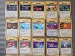 旧裏面/ポケカ/トレーナーカード30枚/エネルギーカード6枚