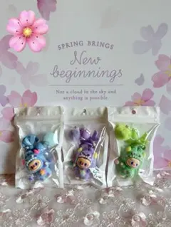 LABUBU ラブブ ぬいぐるみキーホルダー 新作モンスター 3種セット①