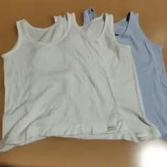 コットンタンクトップ 120サイズ 3枚セット 無印良品　さらっと綿　キッズ