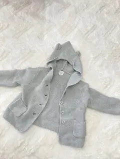 baby GAP フード付きカーディガン 12-18ヶ月 グレー