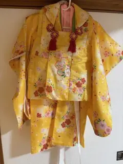 チマチョゴリ 大人用 韓国 オレンジ 花柄 韓服 民族衣装 3点セット