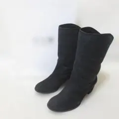23区　ブラック　スエード　ブーツ　46　■　BF56